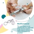 thumbnail image 2 of Minnieouse Nail Clippers Multifunctional Replacement Reusable Washable Bottle Manicure Toenail Keyring Tool Opener Round with Foldable Type3 NO3 Minnieouse MJ0609-00, 2 of 6