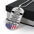thumbnail image 3 of Fathers day gifts, to dad, from serviceman daughter, fathers day gift from daughter, personalized fathers day gift - Graphic Military Dog Tag Necklace (Optional Personalized Engraving), 3 of 5