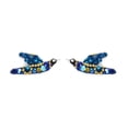 thumbnail image 4 of Juego de aretes y cadena con dije con forma de colibri, plata mexicana ley .925, Azul, 4 of 5