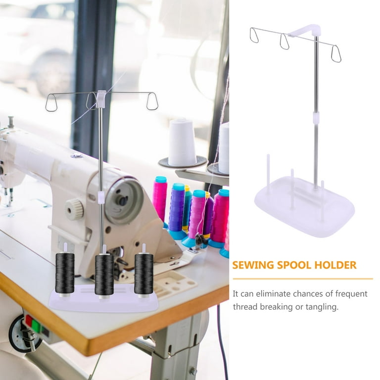 NOBRAND Sewing Machine Thread Stand Spool Holder Cone Embroidery Needles Cord Clip Wire Rack Cotton Reel, Size: 37.5X19.5X13CM, White