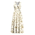 thumbnail image 4 of Stamzod Womens 2026 Floral Dress V Neck Sleeveless Flowy Long Dresses Summer Vacation Beach Sundresses Multicolor E XXL, 4 of 8