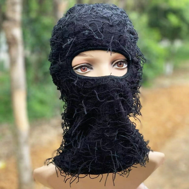 Bucket Hat for Women ，Summer Clearance Distressed Ski Mask - Knitting  Distressed Winter Windproof Full Face Mask For Men Women Free Size Hat