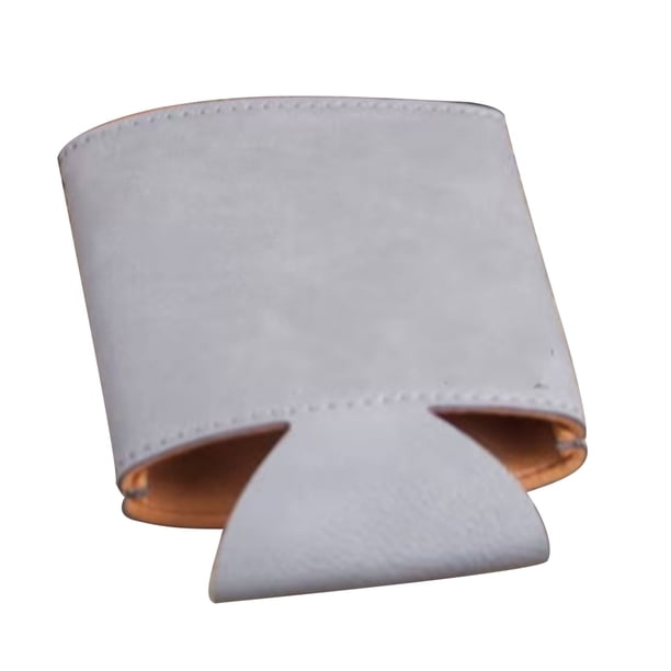 Advancent Cubierta aislante para latas de cerveza, latas de refrescos y botellas de agua, hecha de cuero y muy adecuada Barra de herramientas Gris