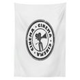 thumbnail image 3 of Ambesonne Movie Theater Tablecloth Rectangular Table Cover, Camera and Cinema, 60"x90", Charcoal Grey White, 3 of 4