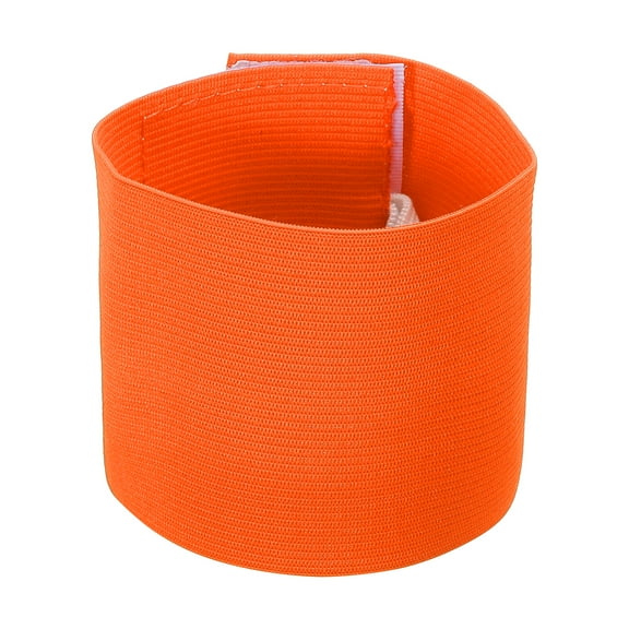 Uxcell 9.4x2.5" Soccer Captain C Armband, Nylon Unisex Elastic Arm Band Adjustable for Youth Team Training, Orange