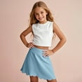 thumbnail image 5 of Fengactive Little Girls A-Line Skirt with Built-in Shorts Yoga Dance Sport Shorts for Girls, 5 of 9