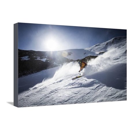 sky big snowfield summit north montana resort skier krueger stretched falls ryan canvas male great wall print