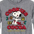 thumbnail image 3 of Peanuts - Snoopy Christmas Cookies and Cocoa - Toddler And Youth Long Sleeve Graphic T-Shirt, 3 of 6