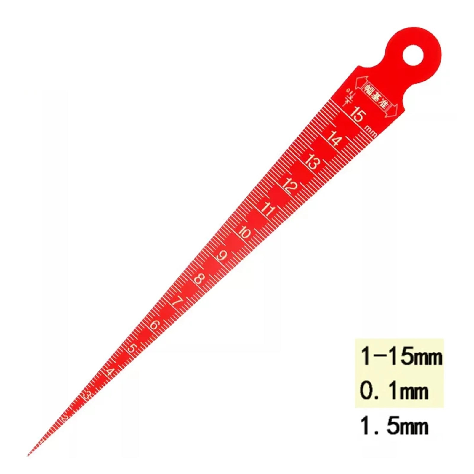 K15SG plastic feeler gauge 1-15mm Taper Welding Feeler Gauge Gage Gap Ruler Automobile industry Measuring Tools ,Corrosion-Resistant