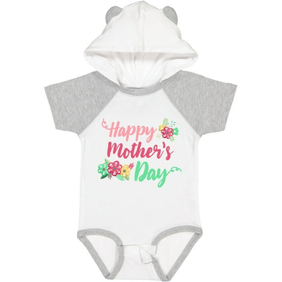 Inktastic Happy Mothers Day with Flowers Boys or Girls Baby Bodysuit