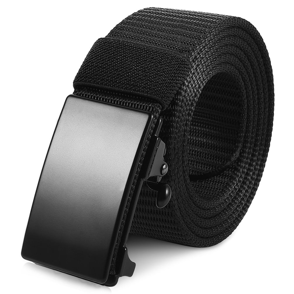 Vbiger Canvas Belt Men's & Women's Classic Solid Color Fashionable Belt Military Slider Belt