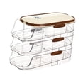 thumbnail image 4 of Lipstore Automatic Rolling Egg Holder Egg Container for Fridge Hidden Handle Space Saving three layer, 4 of 8