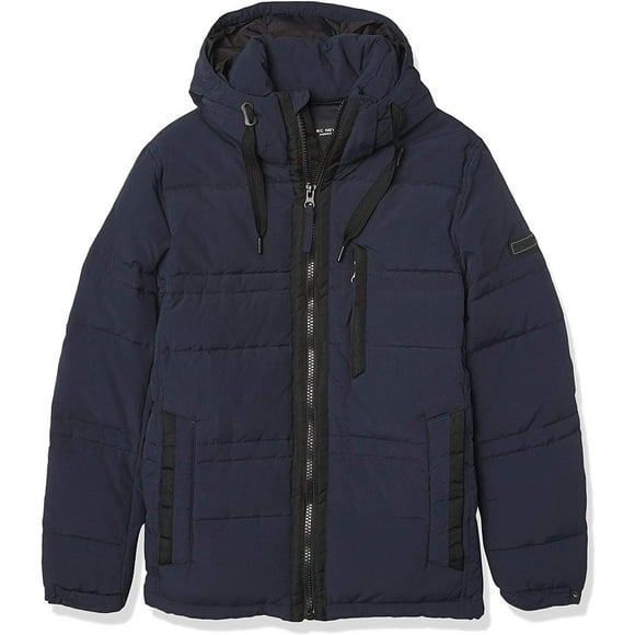 Marc New York Men's Huxley Mid Length Hooded Jacket, Ink, Medium