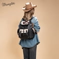 thumbnail image 6 of Wrangler Backpack Purse for Women Men Floral Tooled Designer Travel Bags, Black, 6 of 8