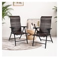 thumbnail image 5 of Patio Rattan Folding Chair Recliner Back Adjustable Portable Camping W/Armrest, 5 of 9