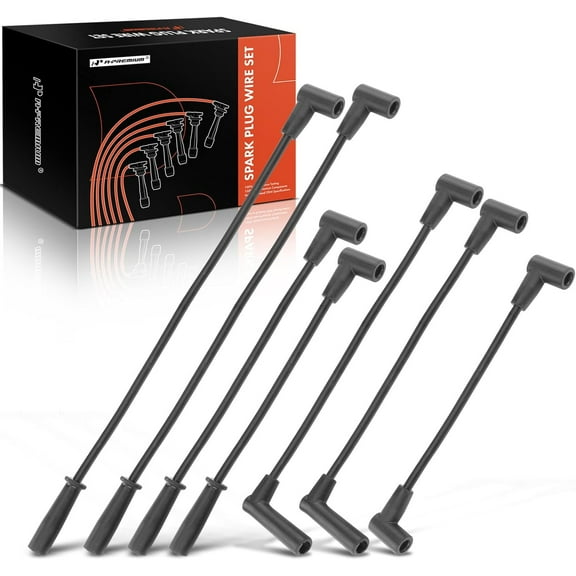 A-Premium Ignition Spark Plug Wires Set of 7 Compatible with Jeep Grand Cherokee 1993-1998, Wrangler 1991-1995 1997-1999, Cherokee 1991-1999, Comanche TJ 1991-1992, L6 4.0L
