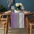 thumbnail image 2 of Purple Grey Wood Grain Table Runner - 70 Inch Long, Kitchen Dining Table Runner Dresser Scarves, Ombre Rustic Retro Wooden Plank Farmhouse Decor for Coffee Tables Wedding Party Banquet, 2 of 8