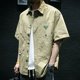 thumbnail image 3 of Camisa de hombre Cargo Camisas sueltas verdes para hombre Moda normal 2024 Venta Asia Cosas baratas con Cómodo I Elegante Algodón Casual, 3 of 5