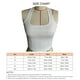 thumbnail image 2 of Camiseta camisola básica elástica sin mangas con cuello redondo y espalda descubierta para mujer Blanco S, 2 of 2