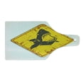 thumbnail image 2 of Shark Cutting Board, Caution Shark Sign Sharp Teeth Animal Ocean Danger Do Not Swim Illustration, Tempered Glass Cutting and Serving Board, Wine Bottle Shape, Earth Yellow Grey, by Ambesonne, 2 of 4