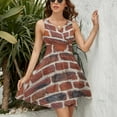 thumbnail image 3 of Red Brick Wall Sundress Sleeveless Dress Summer Women Clothes Dress for Women Dresses, 3 of 7