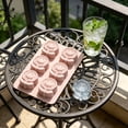 thumbnail image 5 of Leeye Sunflower Ice Cube Tray, Silicone Flower Ice Mold with 6 Cavities for Cocktails, Lemonade, and Party Drinks, BPA-Free, Pink, 7.28×4.53×1.18in, 5 of 5