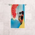 thumbnail image 6 of GZHJMY Dog eating a watermelon, by the beach Bath Shower Towels Set of 2 for Bathroom -Soft Microfiber Hand Towel Absorbent Soft Decorative Face Towel for Kids 30 x 15 inch, 6 of 6