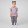 thumbnail image 2 of Ben Sherman Clothes Boys 2-Piece Tech Polo Pant Outfit Set – Short Sleeve Polo Shirt & Pants (Gray/Blue) M10/12, 2 of 4