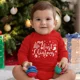 thumbnail image 2 of Hermoso mameluco navideño para bebé, primer año de Navidad, Papá Noel, reno, ropa de Año Nuevo, mono rojo para niño y niña, traje de juego para bebé, 2 of 5