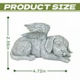thumbnail image 3 of ICERUN 2Pcs Garden Statues,Angel Dog and Cat Sculpture Resin Animals,Reclining Puppy Form Statues Garden Decor for Outside,Style3, 3 of 7
