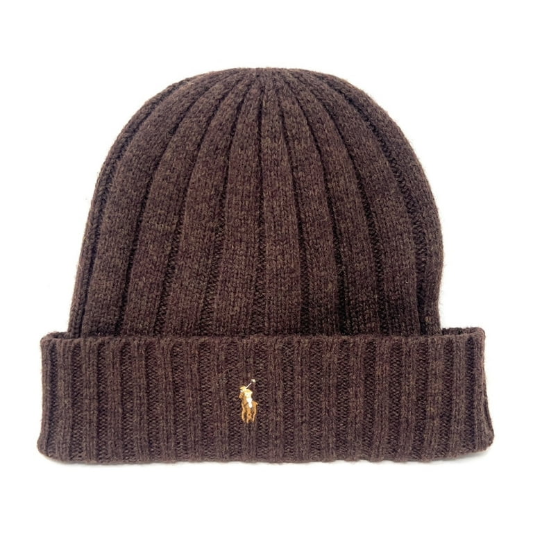 Polo by Ralph Lauren ウールハット ブラウン Polo Ralph Lauren Unisex Lambswool Skullie Cap Beanie Hat Wool
