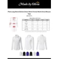 thumbnail image 2 of Made by Olivia Women's Plain Long Sleeve Button Down Shirts Formal Work Dress Blouses Tops, 2 of 7