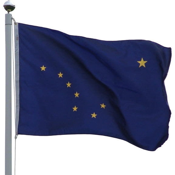 Online Stores Alaska Nylon Flag with Pole Hem, 3 by 5-Feet