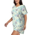 thumbnail image 2 of Lsque French Bulldog 3 Women's Short-Sleeved Pajama Set - 2 Piece Soft and Lightweight Sleepwear Set-Small, 2 of 9