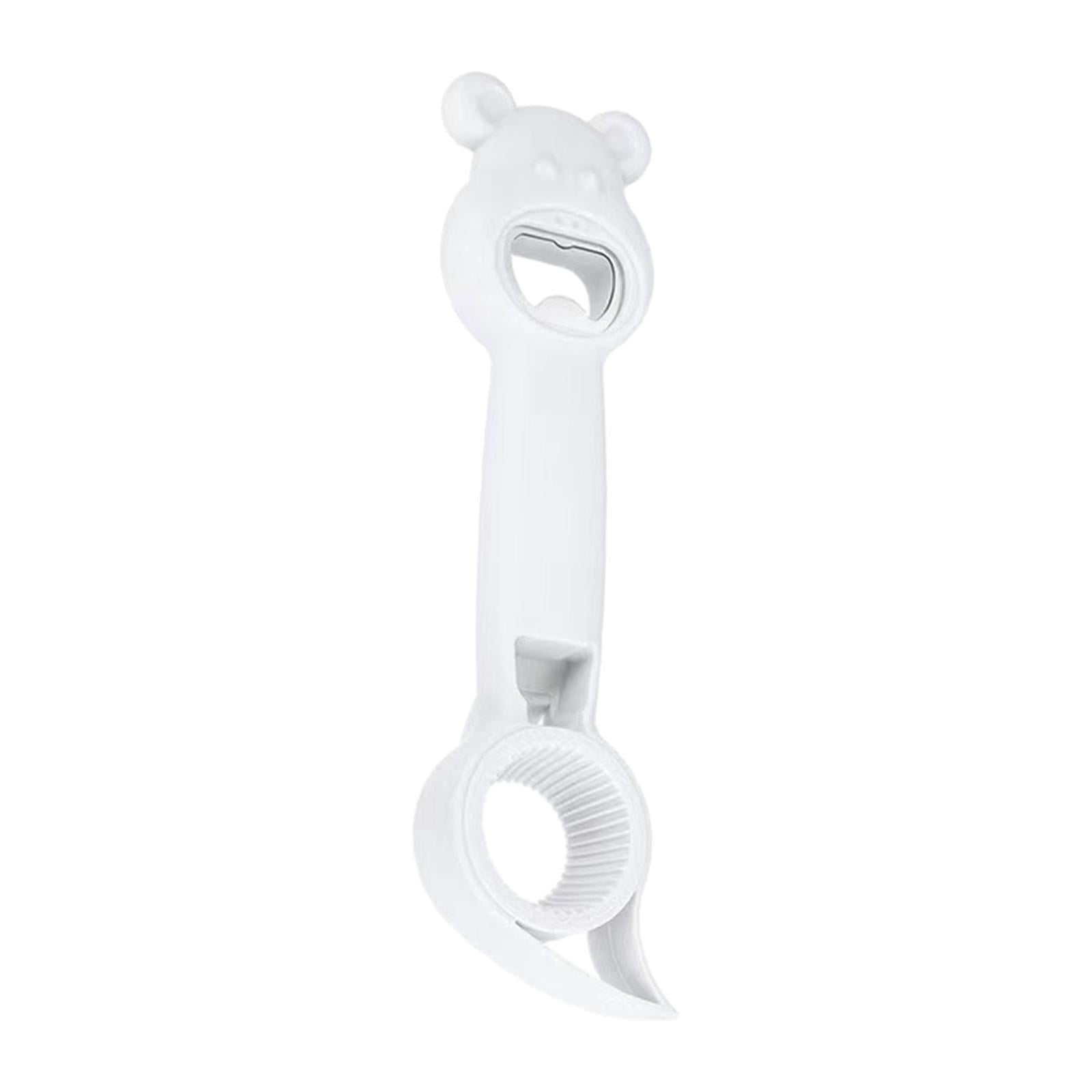 Tongina 2xMultifunctional Bottle Opener Can Opener Comfortable Grip, Save Labors, Protect Nail, Lids Remover, Jar Opener for Restaurants, Camping, Household , white, 4 Pcs