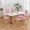 Pink, variant on VECELO Set of 2 Dining Chairs, Upholstered Mid Century Modern Kitchen Accent Chairs with Faux Leather Cushion Seat & Metal Legs for Home Office, Living Room, Black