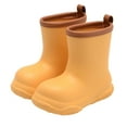 thumbnail image 7 of Hpapadks Rain Boots For Boys School Outdoor Activities Solid Water Shoes With Easy On Handles Casual Waterproof Yellow 5-6 Y, 7 of 7