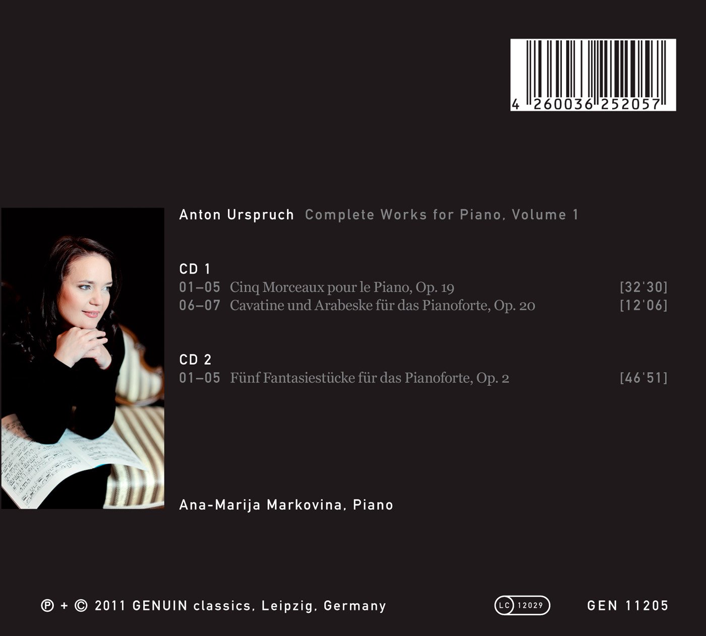 Ana-Marija Markovina - Complete Works for Piano 1 - Music & Performance - CD