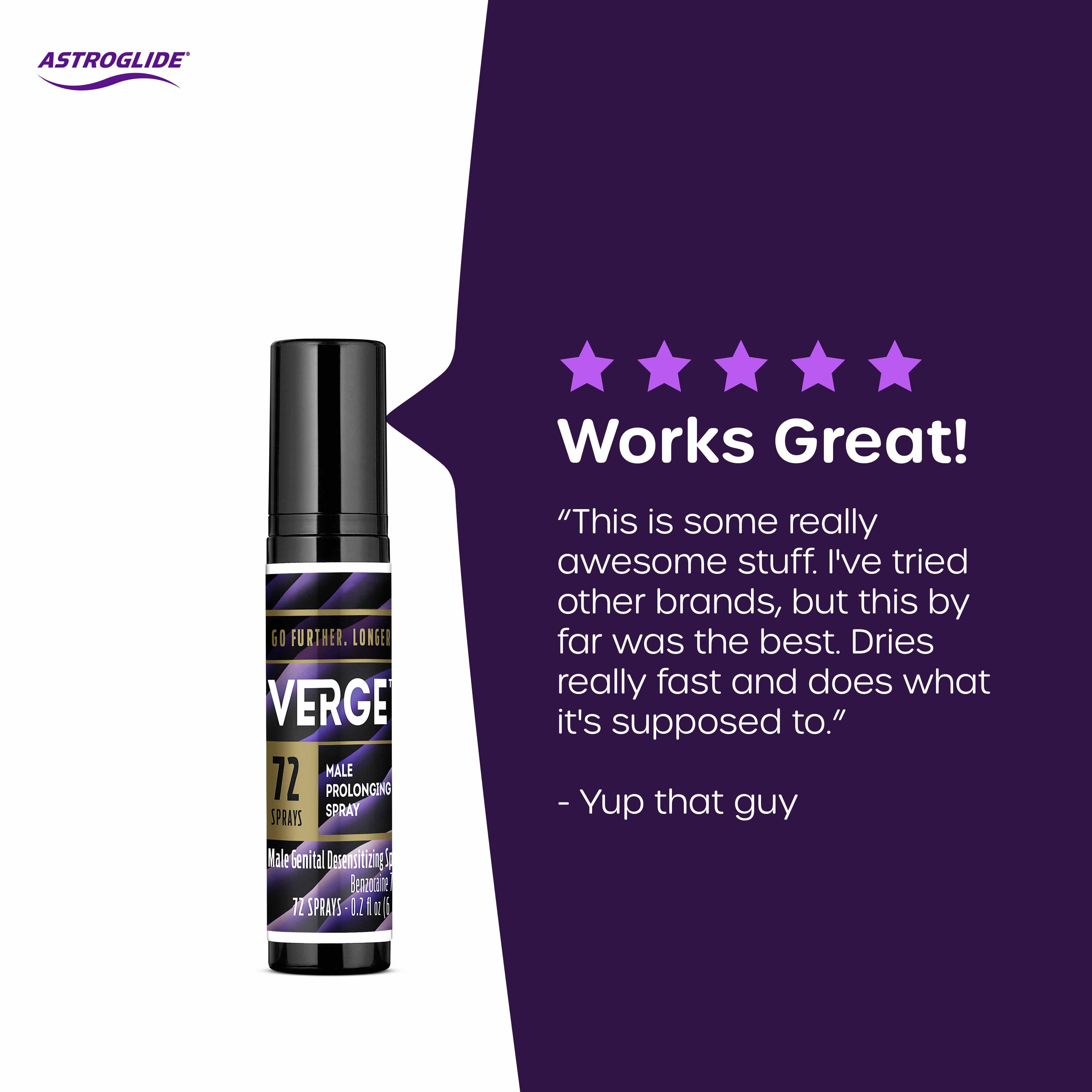 Astroglide Verge Male Prolonging Spray, 0.2oz