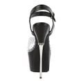 thumbnail image 4 of FSJ Women Sexy Rhinestones Transparent Ankle Buckle Strap Sandals Stiletto High Heel Open Toe Platform Pumps Shoes Size 8 Black, 4 of 4