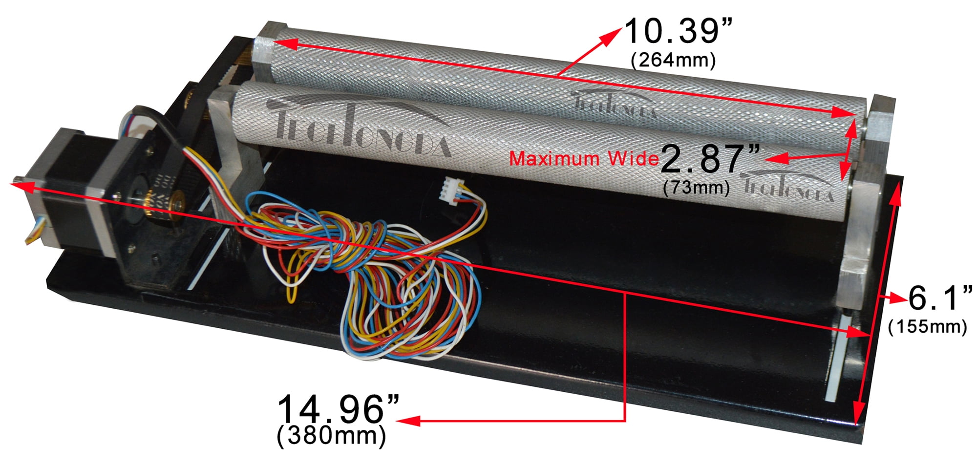 Techtongda DIY Circular Column Engrave Cylinder Rotary Attachment Simpler 4 LINE for CO2 Laser Machine