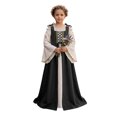 thumbnail image 3 of Liyamei Girls Medieval Court Dress Long Sleeve Off Shoulder Stage Performance Gown 3-10Y, 3 of 5