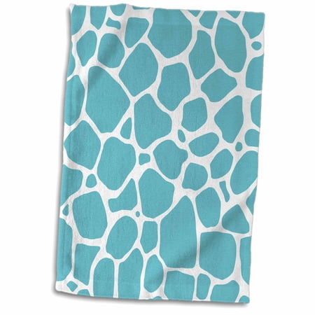3dRose Light Blue Giraffe Print - Towel  15 by 22-inch