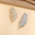 thumbnail image 2 of fuxzkrlz Feather Design Brooch Pin for Women, Rhinestones Inlaid Brooch Pin for Dress, Coat, Shawl, Versatile Accessory for Mother, Wedding, 2 of 6