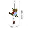 thumbnail image 3 of Mlkoz Home Decor, Owl Iron Glass Painted Ornaments Wind Chime Garden Courtyard Crafts Pendant, Christmas Gifts, 3 of 9