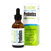 LiviaOne Daily Liquid Probiotics, USDA Certified Organic - Unflavored Essential Probiotics for Men and Women 2oz