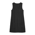 thumbnail image 5 of Ankola Womens Summer Cotton Linen V Neck Short Dress Sleeveless Mini Dress Casual Tank Dress Sundress with Pockets, 5 of 7