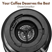 Secura Electric Conical Burr Coffee Grinder With 17 Grind Settings From French to Espresso, Black