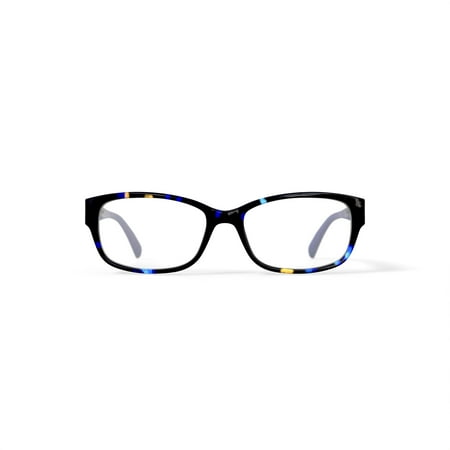 Elizabeth Arden Women's EA6060 Rectangular Prescription Eyeglasses with Case, Blue
