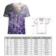 thumbnail image 2 of Lavender T-Shirt O Neck Oversize T-Shirts Short Sleeve Classic Tees Women Summer Graphic Tops, 2 of 5
